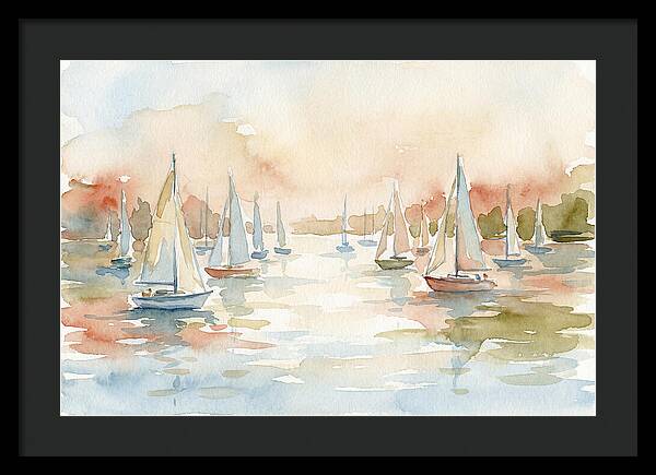 Sailing Boats In A Serene Harbor