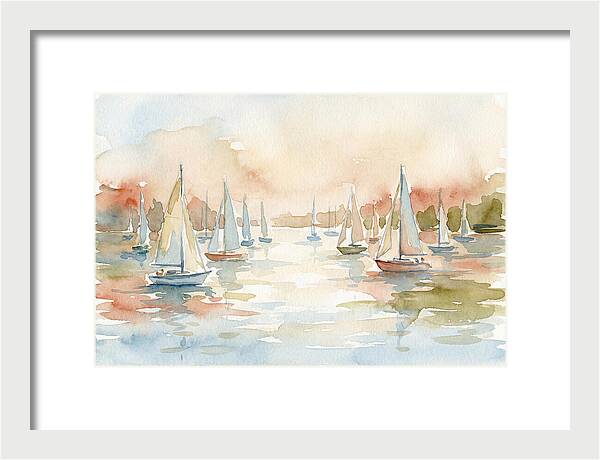 Sailing Boats In A Serene Harbor