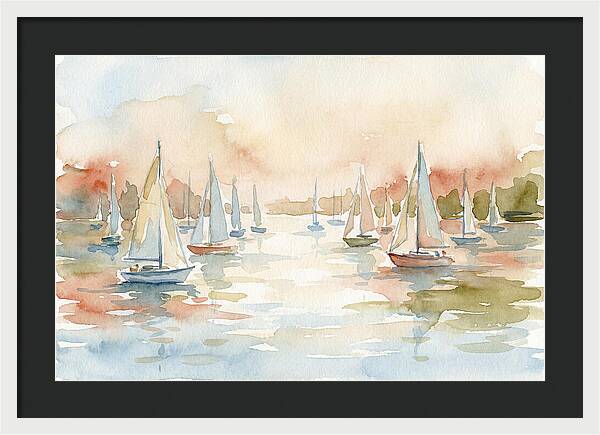 Sailing Boats In A Serene Harbor