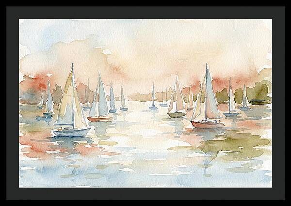 Sailing Boats In A Serene Harbor