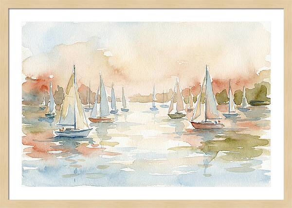 Sailing Boats In A Serene Harbor
