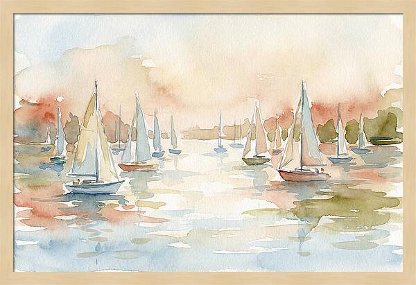 Sailing Boats In A Serene Harbor