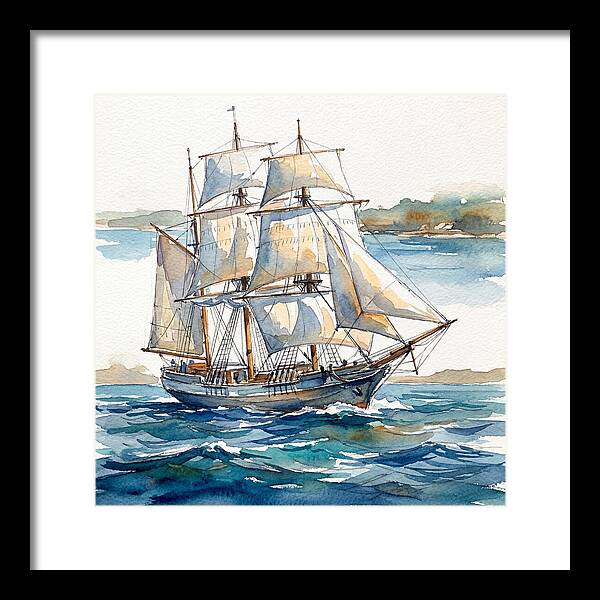 Sailing Ship On The Open Sea