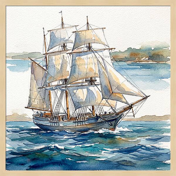 Sailing Ship On The Open Sea