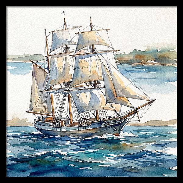 Sailing Ship On The Open Sea