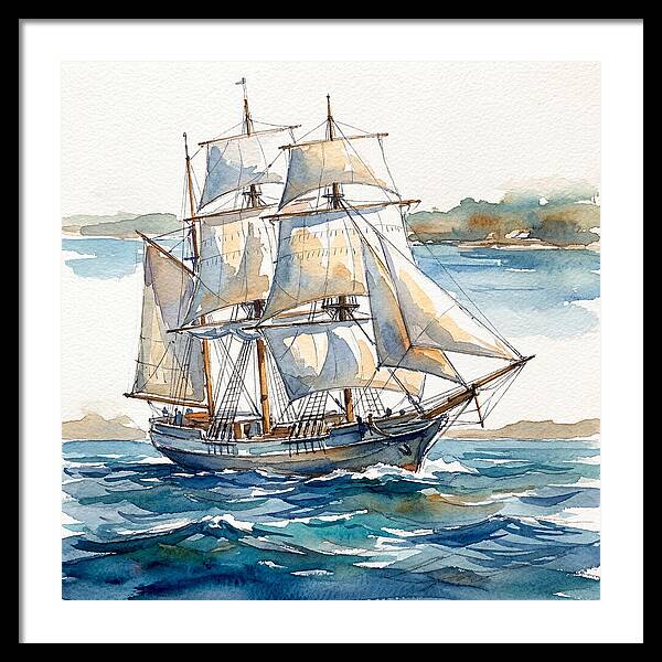 Sailing Ship On The Open Sea