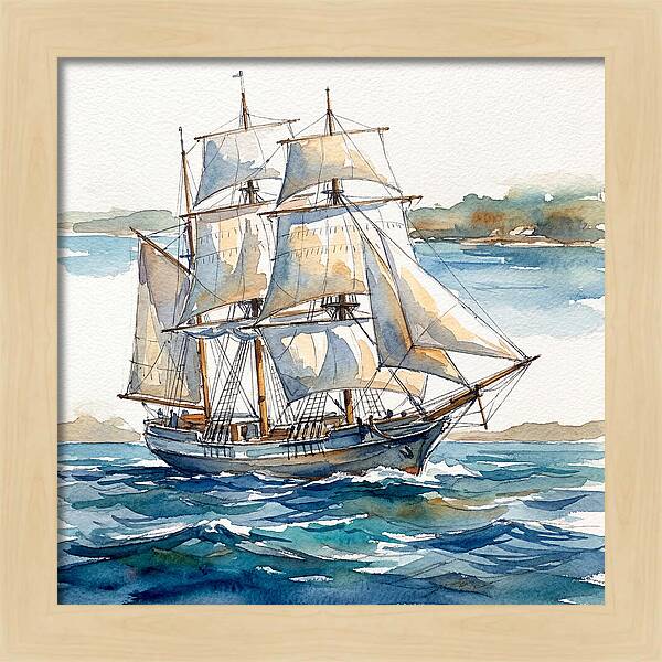 Sailing Ship On The Open Sea