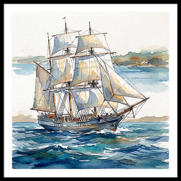 Sailing Ship On The Open Sea