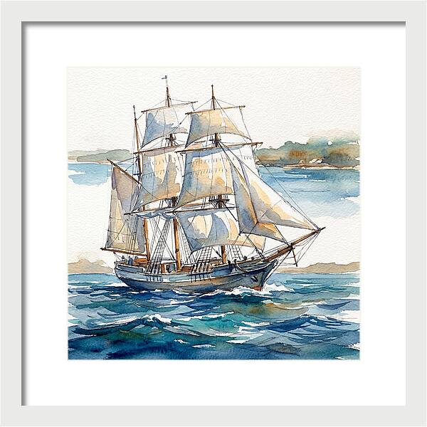 Sailing Ship On The Open Sea