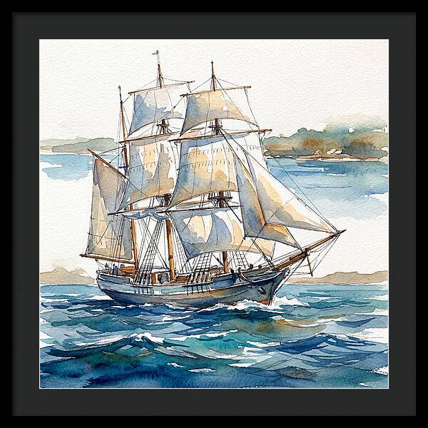 Sailing Ship On The Open Sea