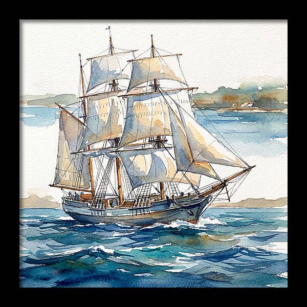 Sailing Ship On The Open Sea