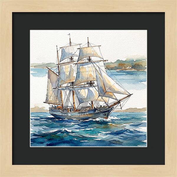 Sailing Ship On The Open Sea