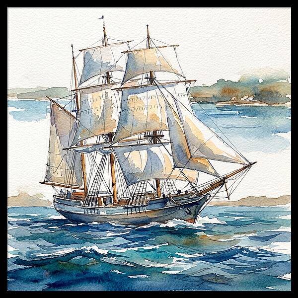 Sailing Ship On The Open Sea