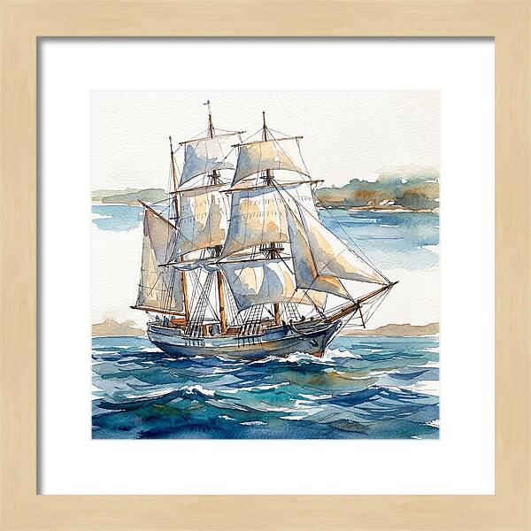 Sailing Ship On The Open Sea