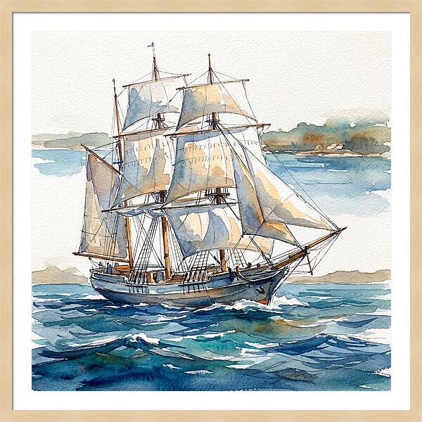 Sailing Ship On The Open Sea
