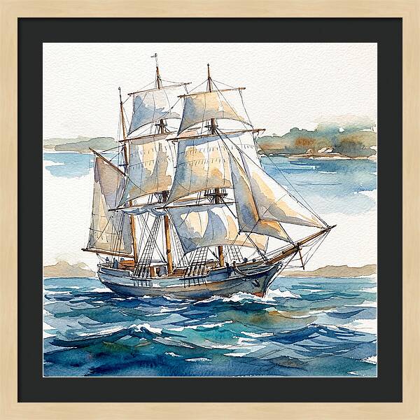 Sailing Ship On The Open Sea