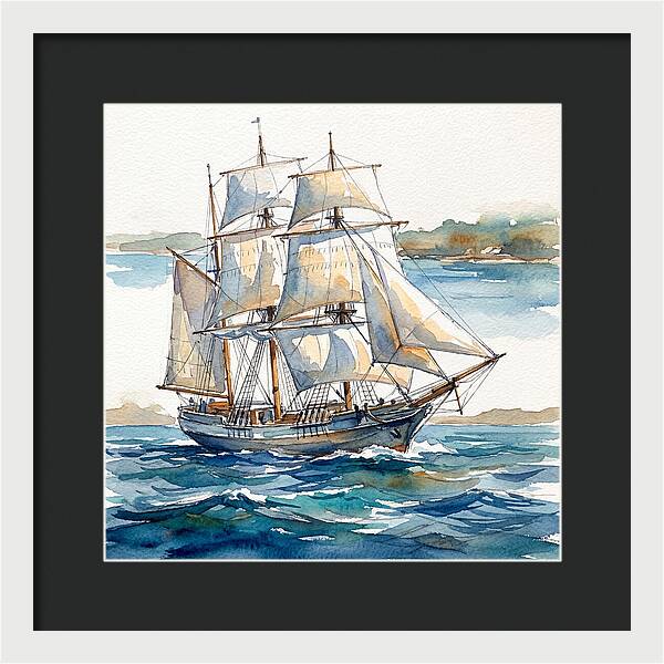 Sailing Ship On The Open Sea