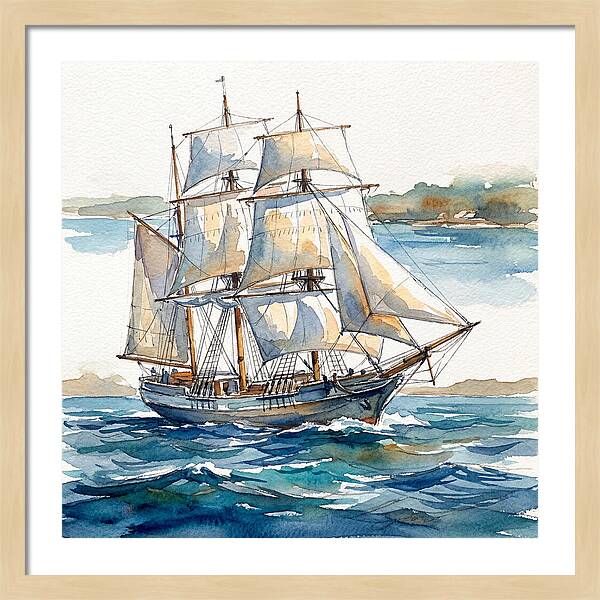 Sailing Ship On The Open Sea