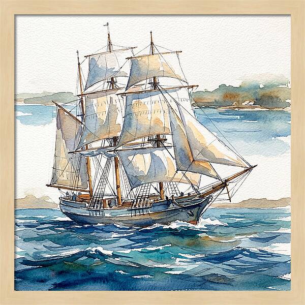Sailing Ship On The Open Sea