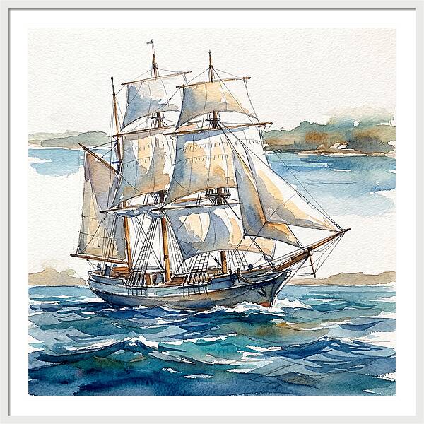 Sailing Ship On The Open Sea