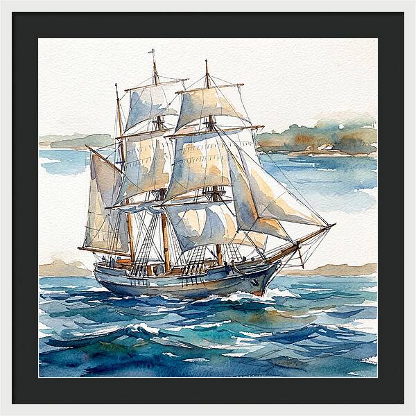 Sailing Ship On The Open Sea