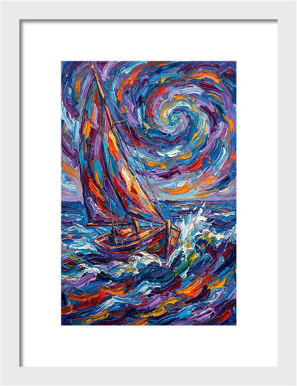 Sailing Through Colorful Swirls