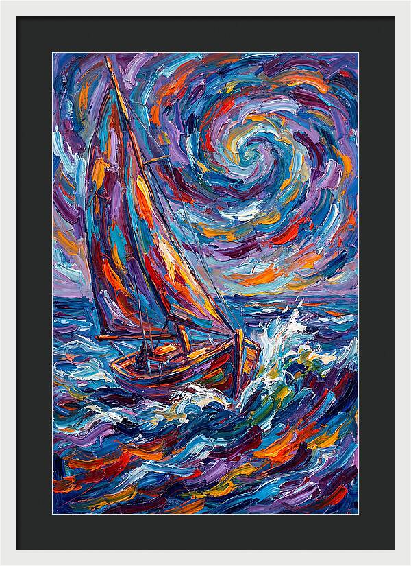 Sailing Through Colorful Swirls