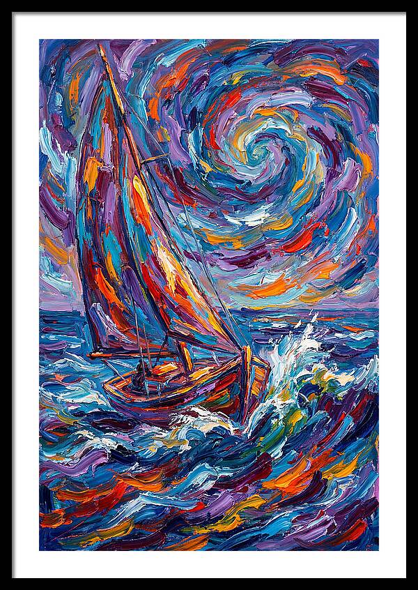 Sailing Through Colorful Swirls