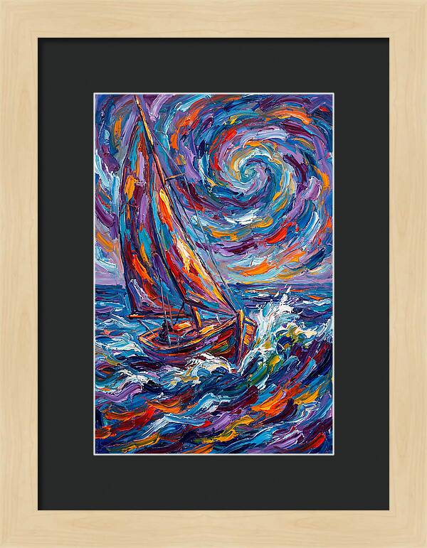 Sailing Through Colorful Swirls