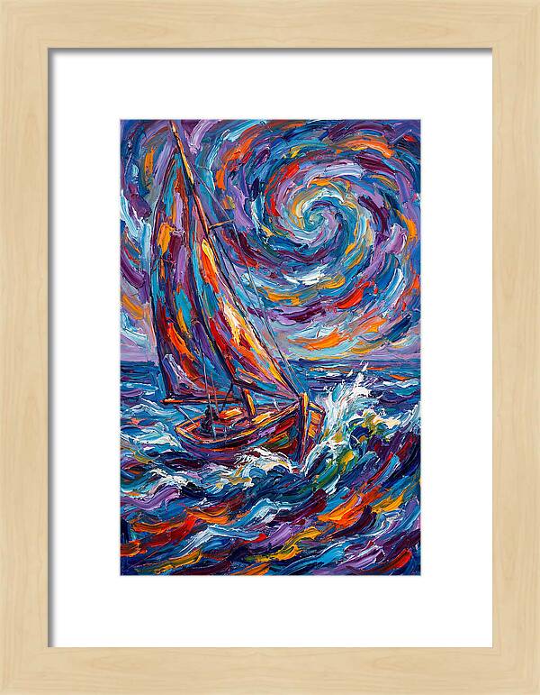 Sailing Through Colorful Swirls