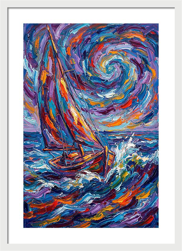 Sailing Through Colorful Swirls