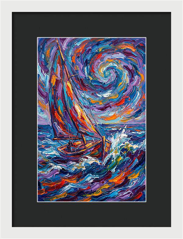 Sailing Through Colorful Swirls