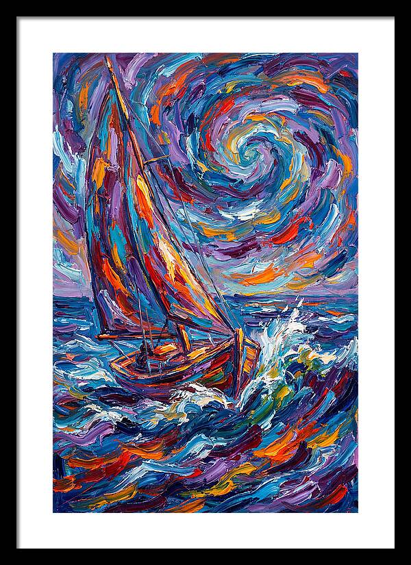 Sailing Through Colorful Swirls