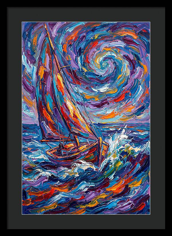 Sailing Through Colorful Swirls