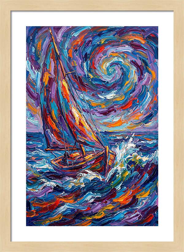 Sailing Through Colorful Swirls