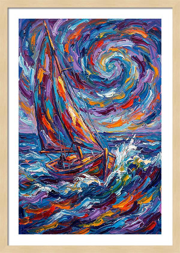 Sailing Through Colorful Swirls