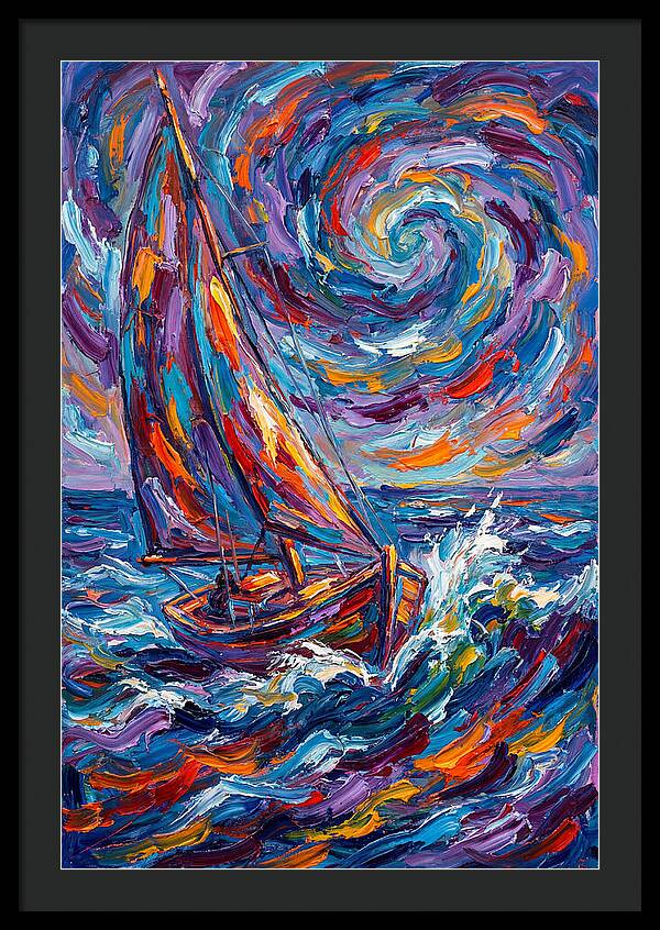 Sailing Through Colorful Swirls
