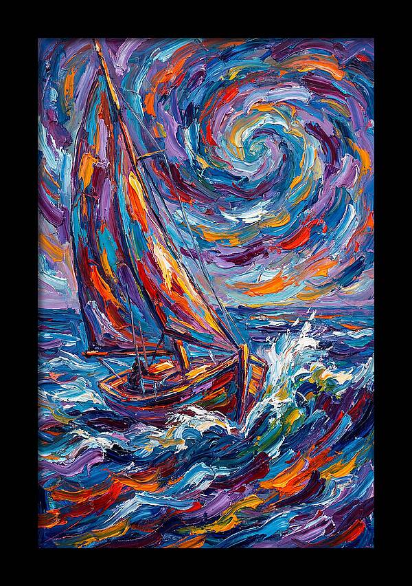 Sailing Through Colorful Swirls