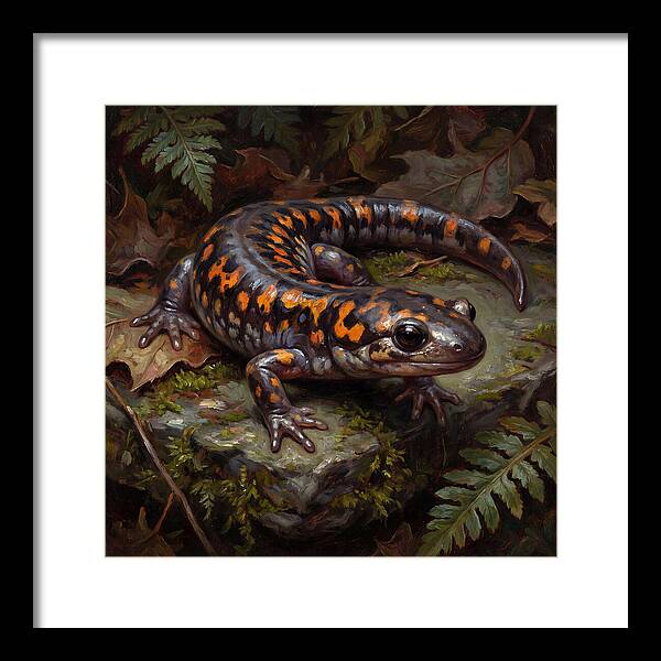Salamander Among Ferns
