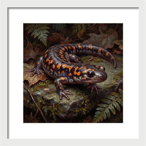 Salamander Among Ferns