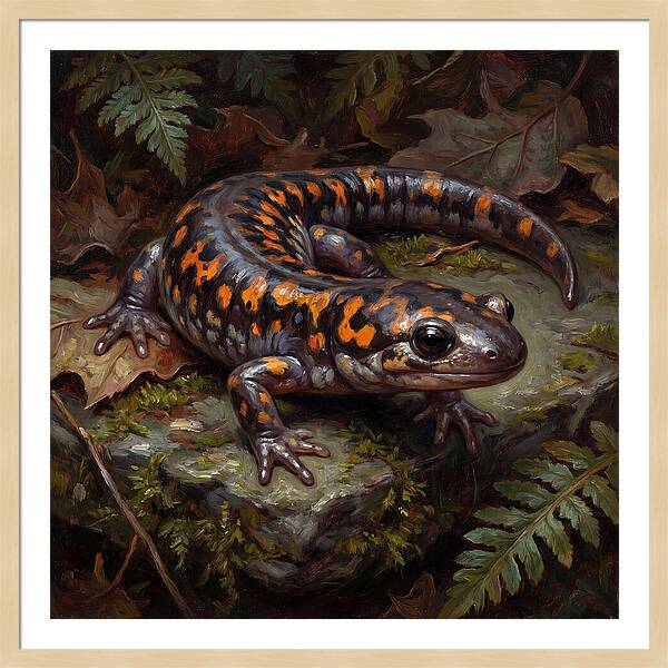 Salamander Among Ferns