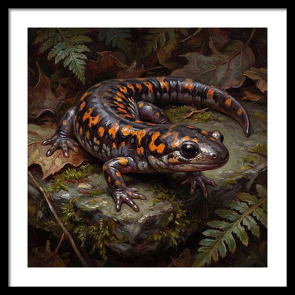 Salamander Among Ferns
