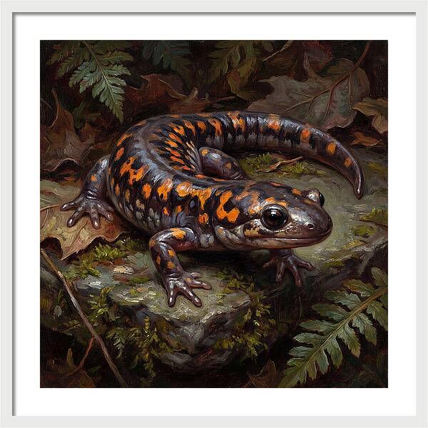 Salamander Among Ferns