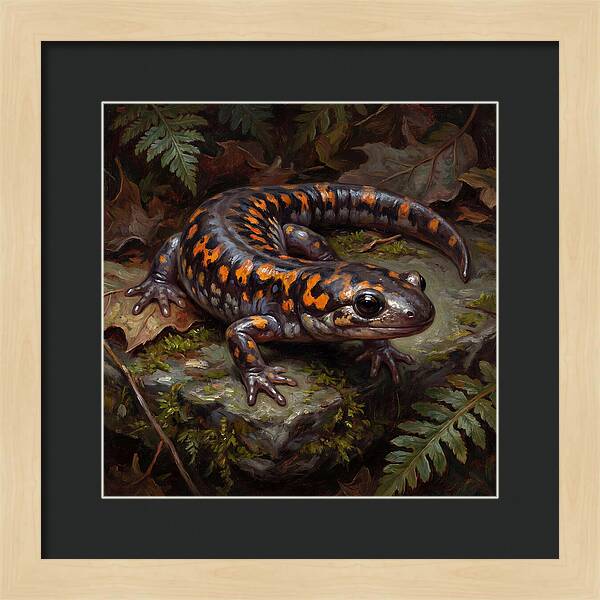Salamander Among Ferns