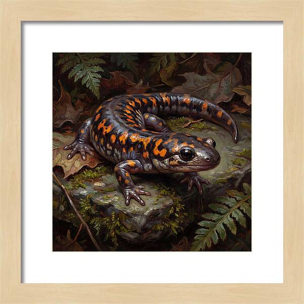 Salamander Among Ferns