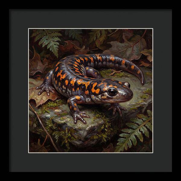 Salamander Among Ferns
