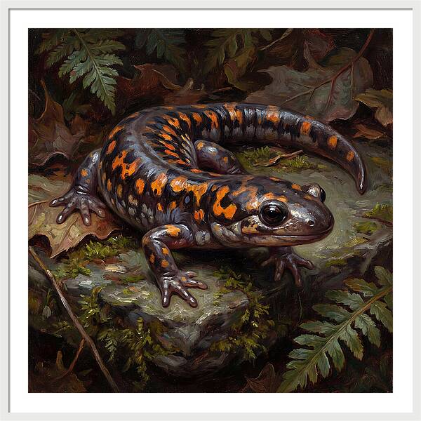 Salamander Among Ferns