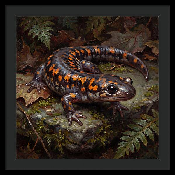 Salamander Among Ferns