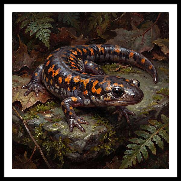 Salamander Among Ferns