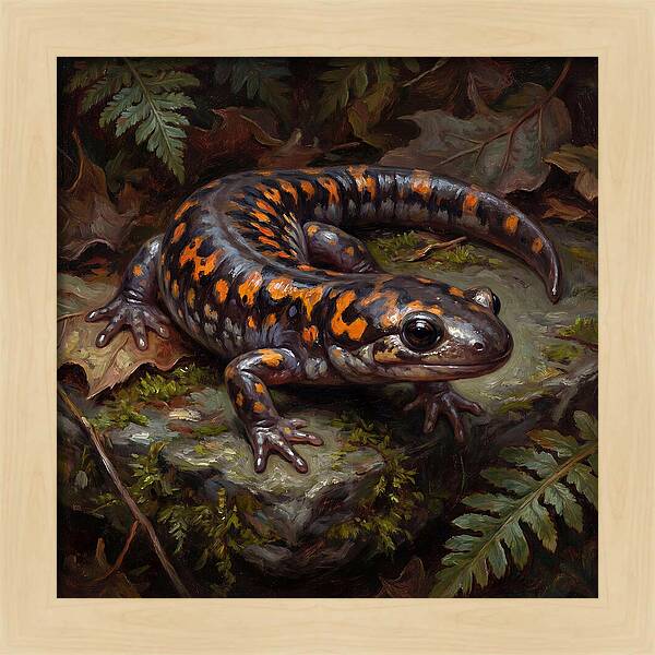 Salamander Among Ferns